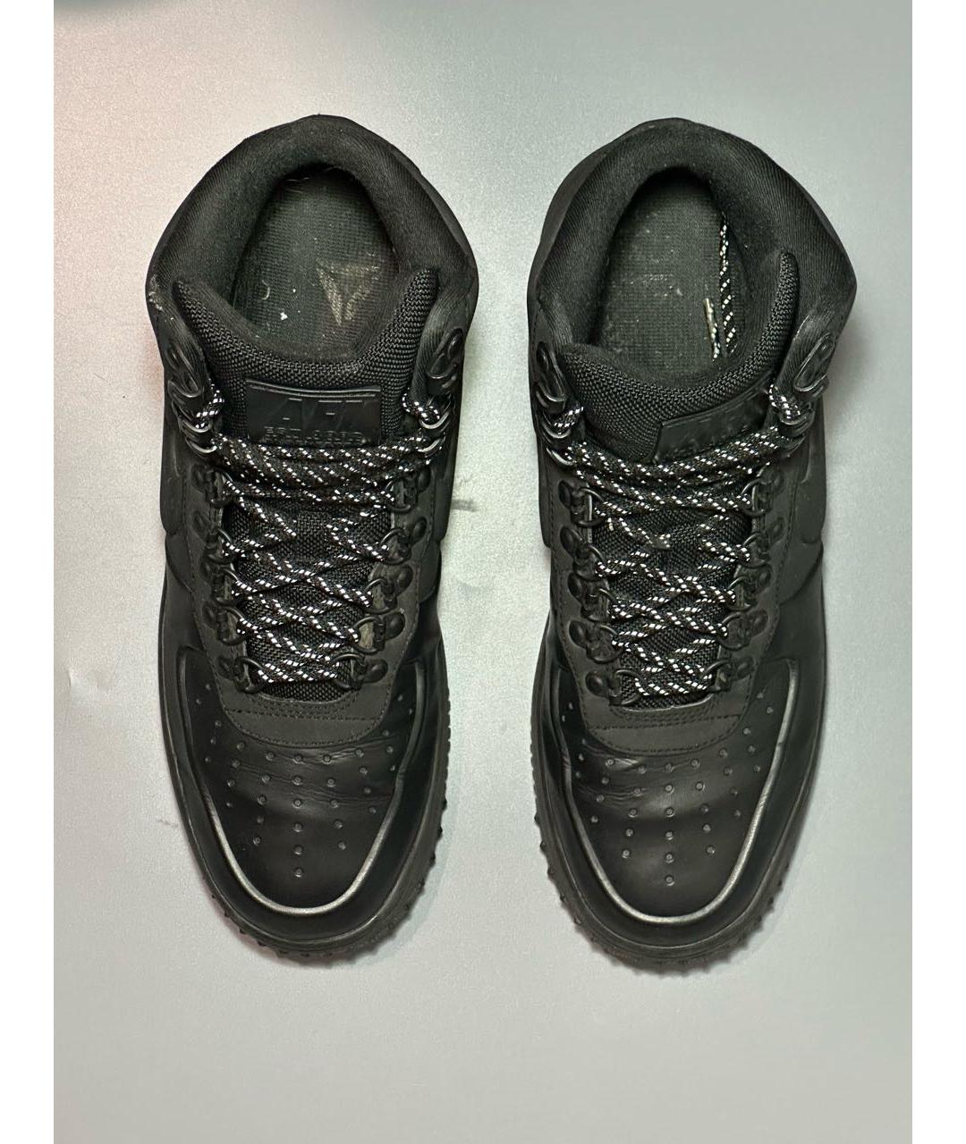NIKE Черные нубуковые высокие кроссовки / кеды, фото 3