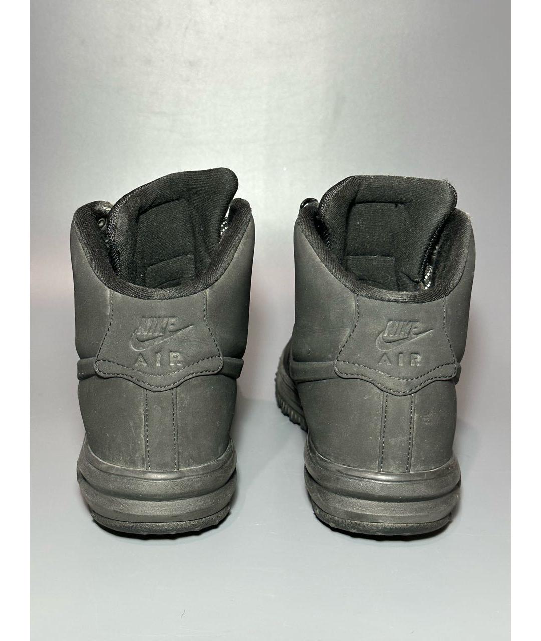 NIKE Черные нубуковые высокие кроссовки / кеды, фото 4