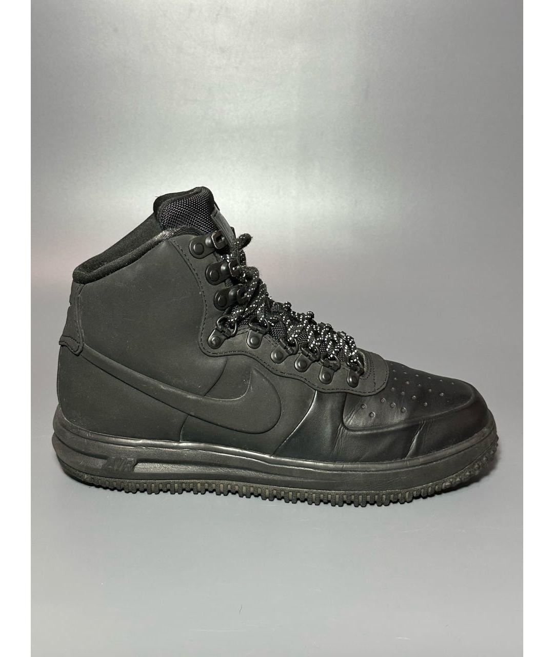 NIKE Черные нубуковые высокие кроссовки / кеды, фото 9