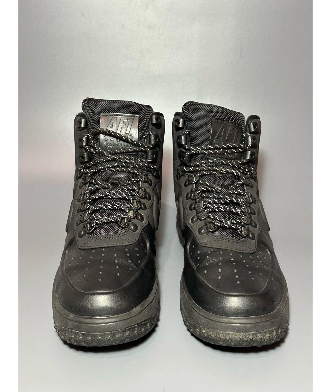NIKE Черные нубуковые высокие кроссовки / кеды, фото 2