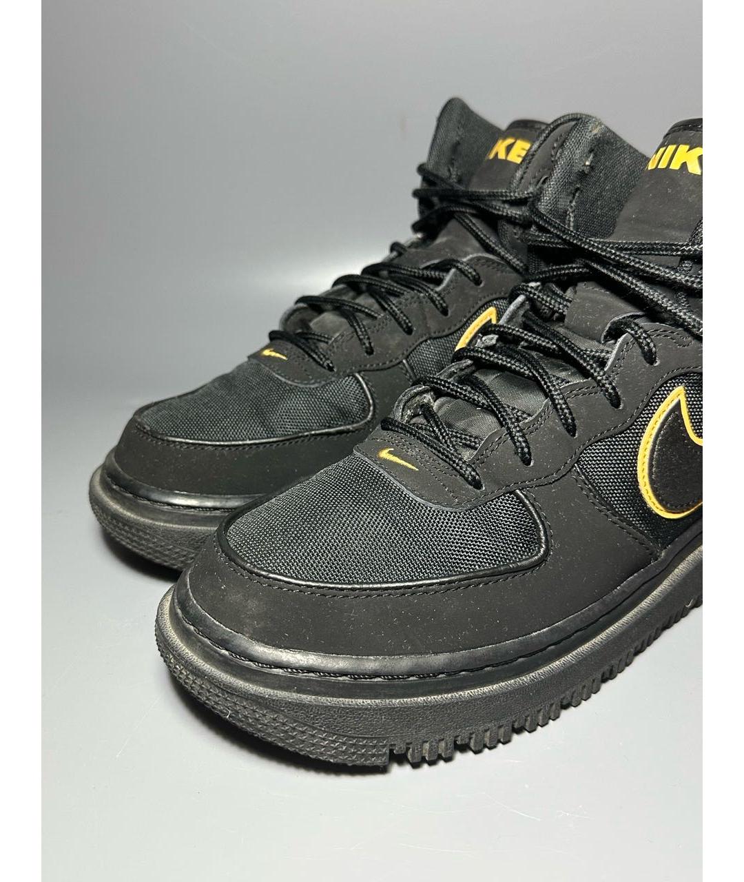 NIKE Черные нубуковые высокие кроссовки / кеды, фото 7