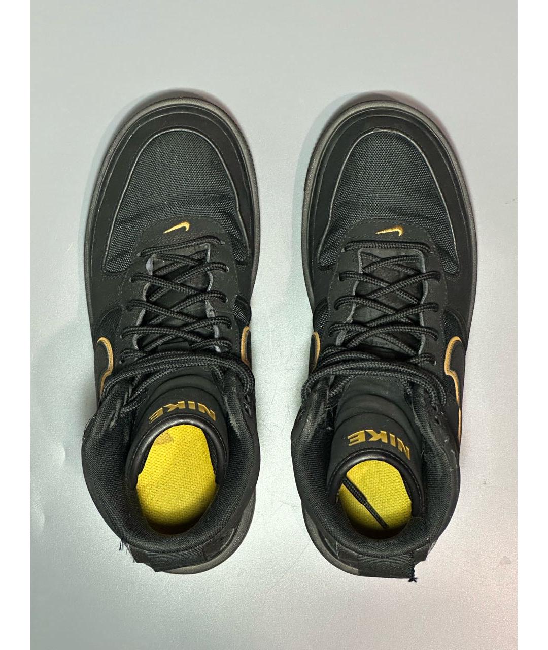 NIKE Черные нубуковые высокие кроссовки / кеды, фото 3