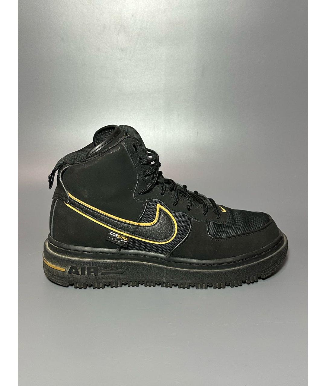 NIKE Черные нубуковые высокие кроссовки / кеды, фото 9