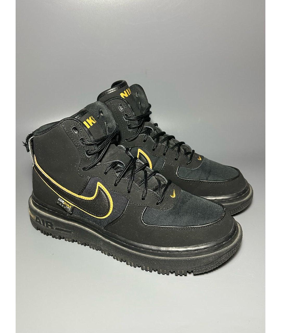 NIKE Черные нубуковые высокие кроссовки / кеды, фото 5