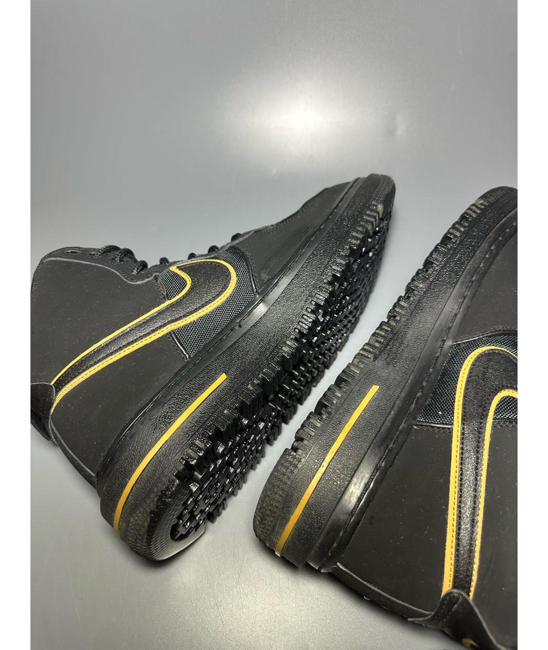 NIKE Черные нубуковые высокие кроссовки / кеды, фото 6