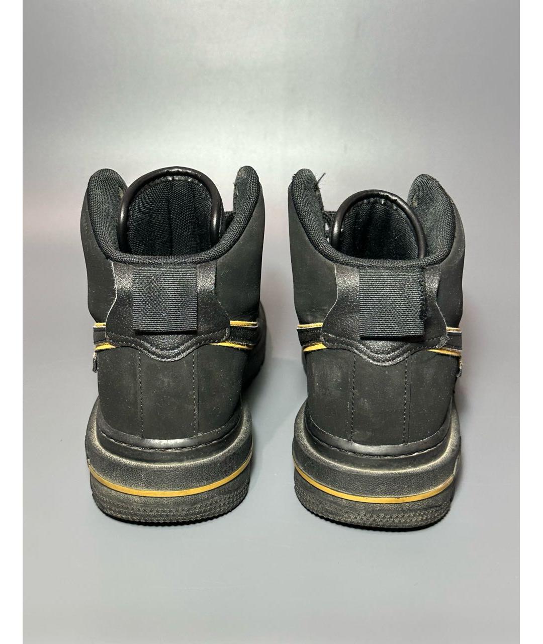 NIKE Черные нубуковые высокие кроссовки / кеды, фото 4