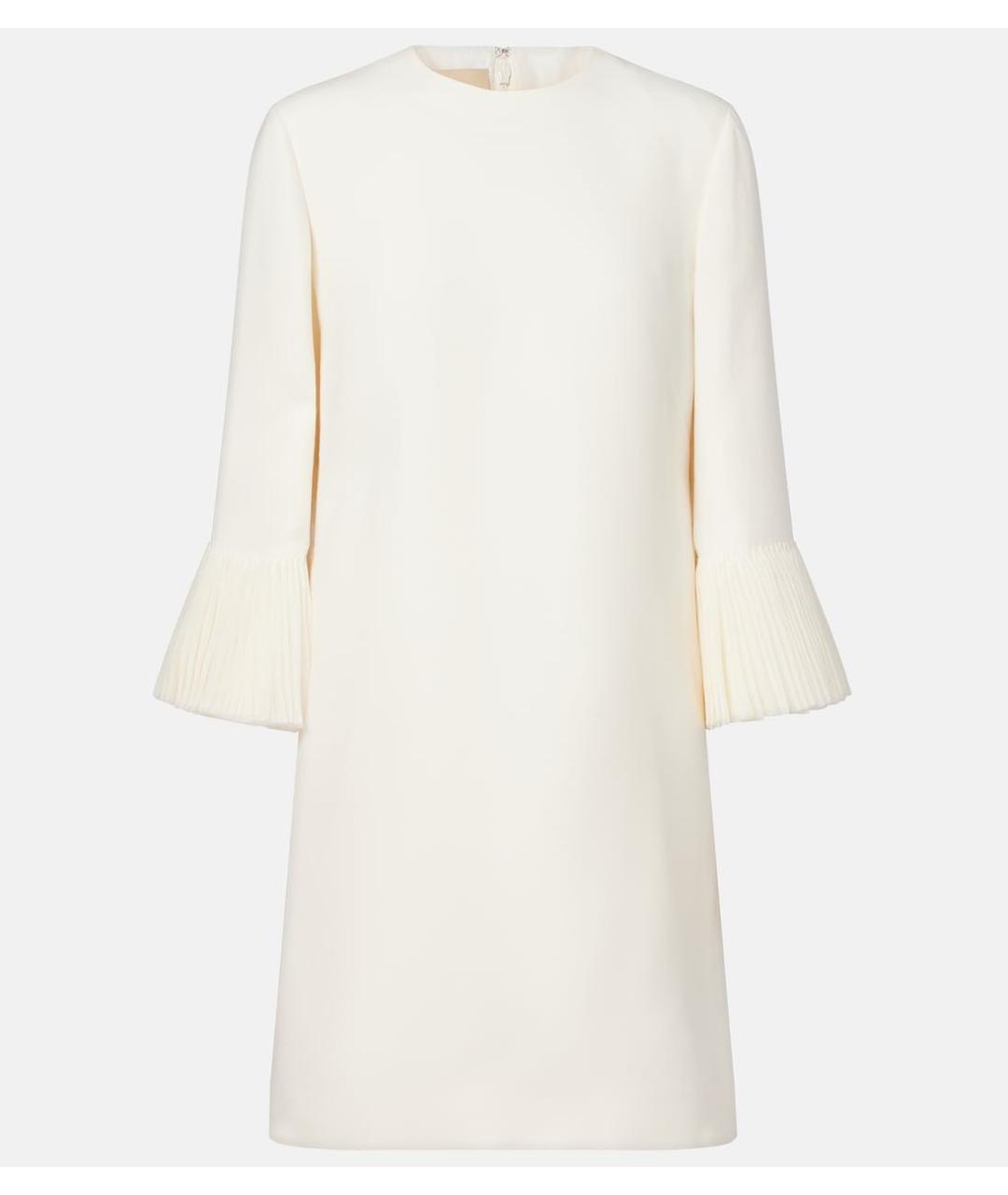 VALENTINO Белое шерстяное повседневное платье, фото 8