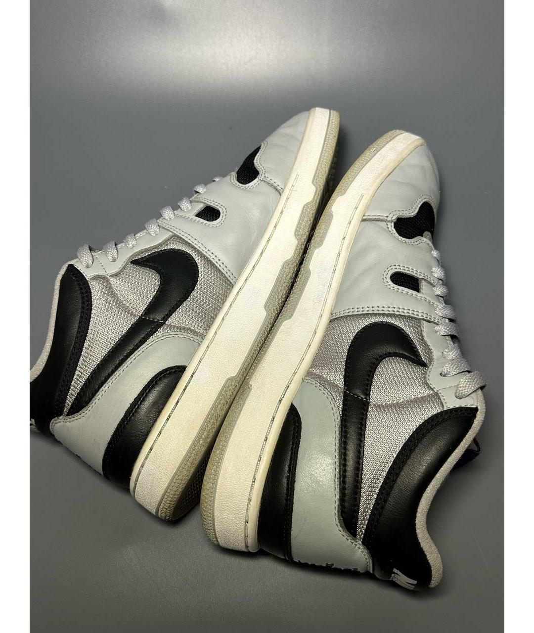 NIKE Серые кожаные высокие кроссовки / кеды, фото 7