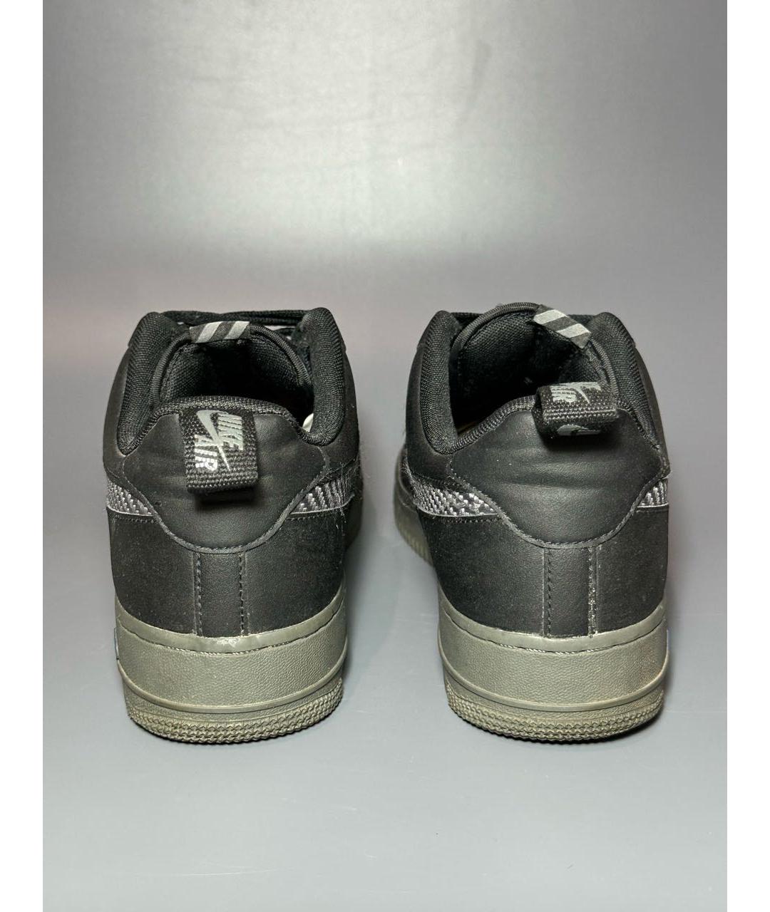 NIKE Черные кожаные низкие кроссовки / кеды, фото 4