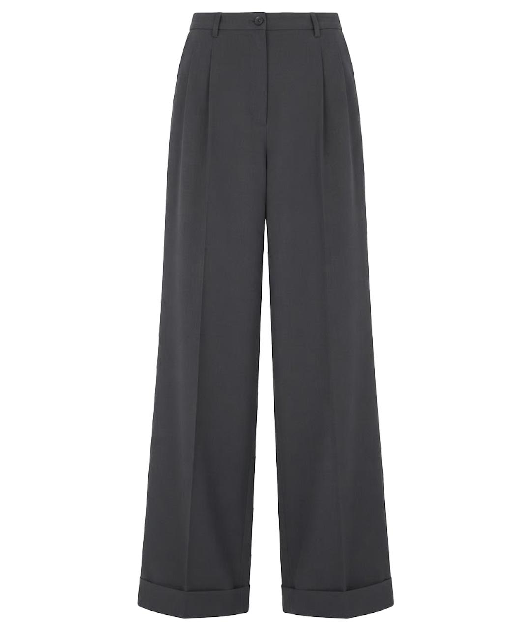 JIL SANDER Серые прямые брюки, фото 1