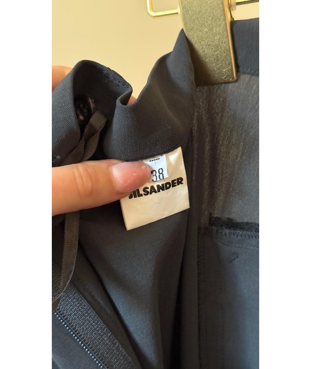 JIL SANDER Серые прямые брюки, фото 5