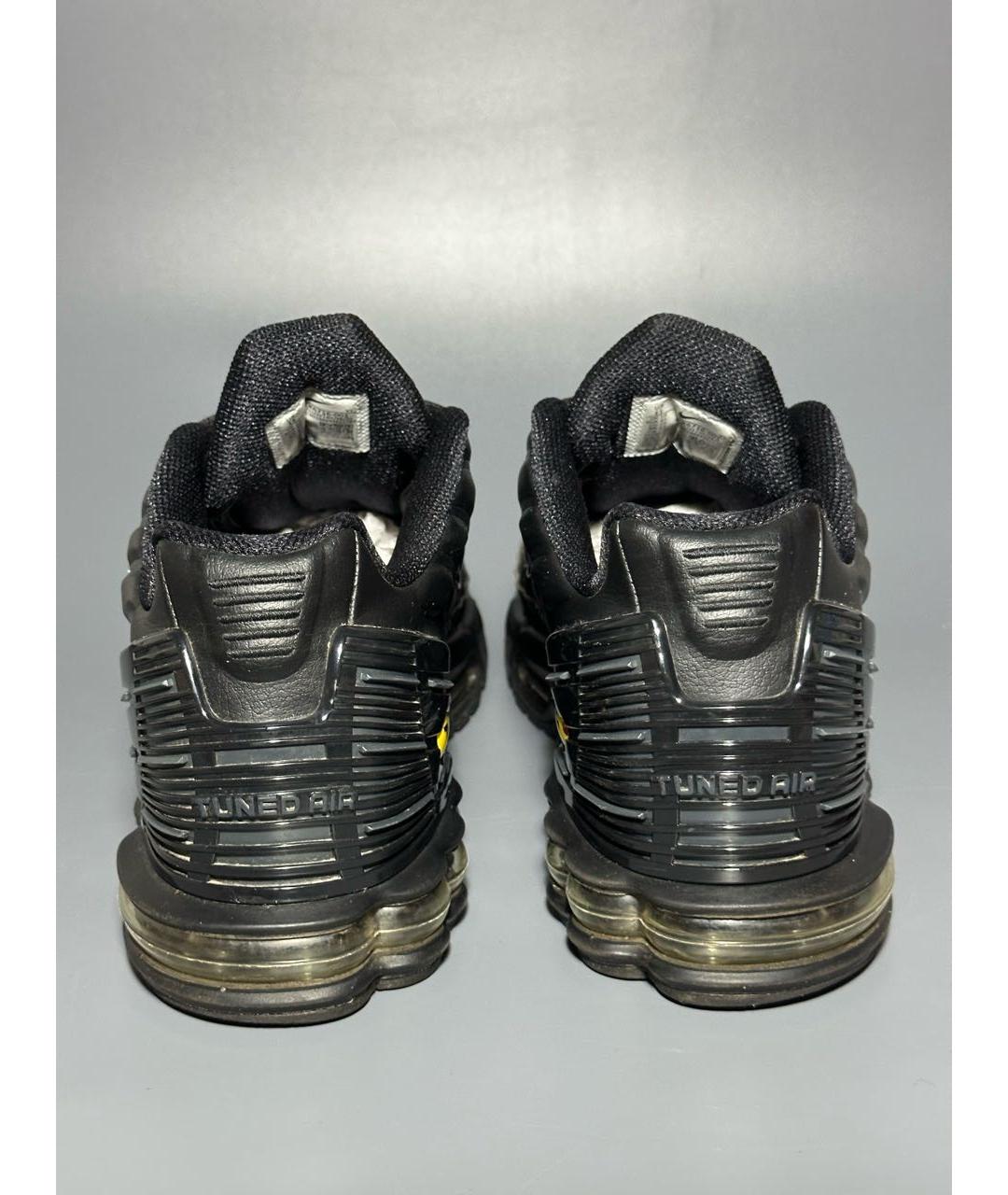 NIKE Черные кожаные низкие кроссовки / кеды, фото 4