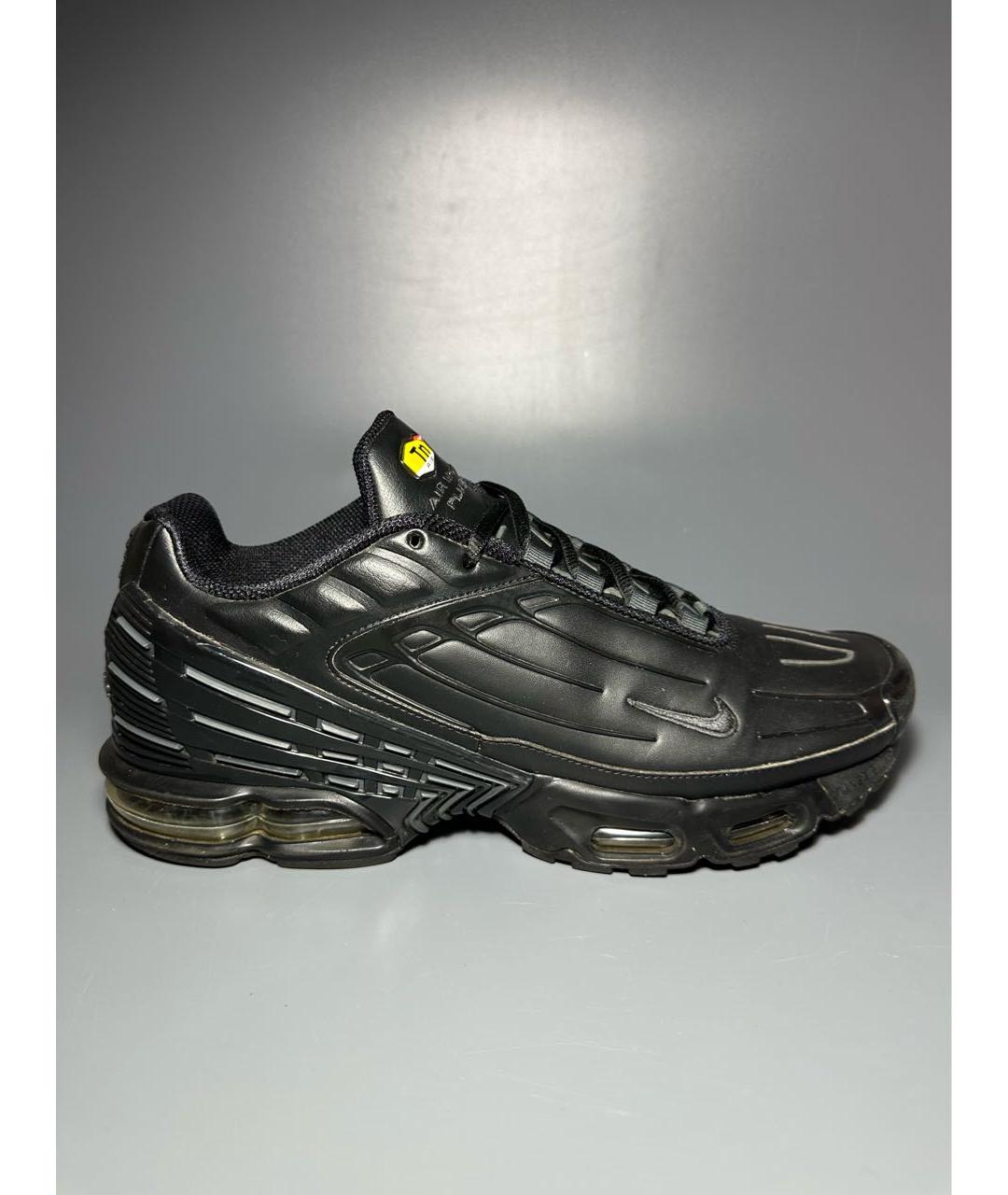 NIKE Черные кожаные низкие кроссовки / кеды, фото 9