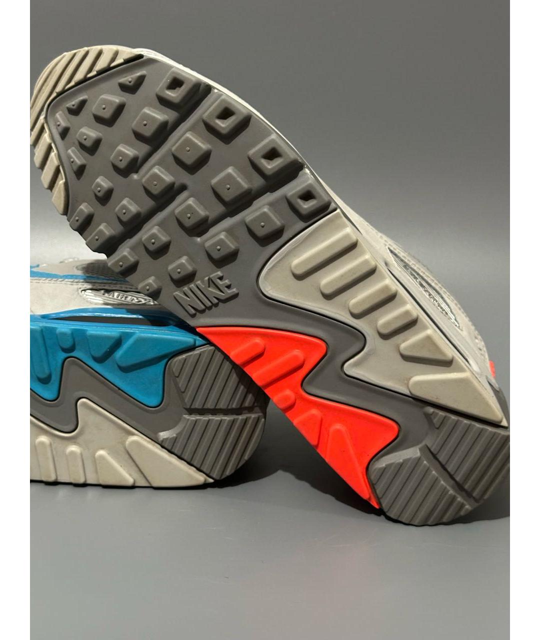 NIKE Антрацитовые нубуковые низкие кроссовки / кеды, фото 8