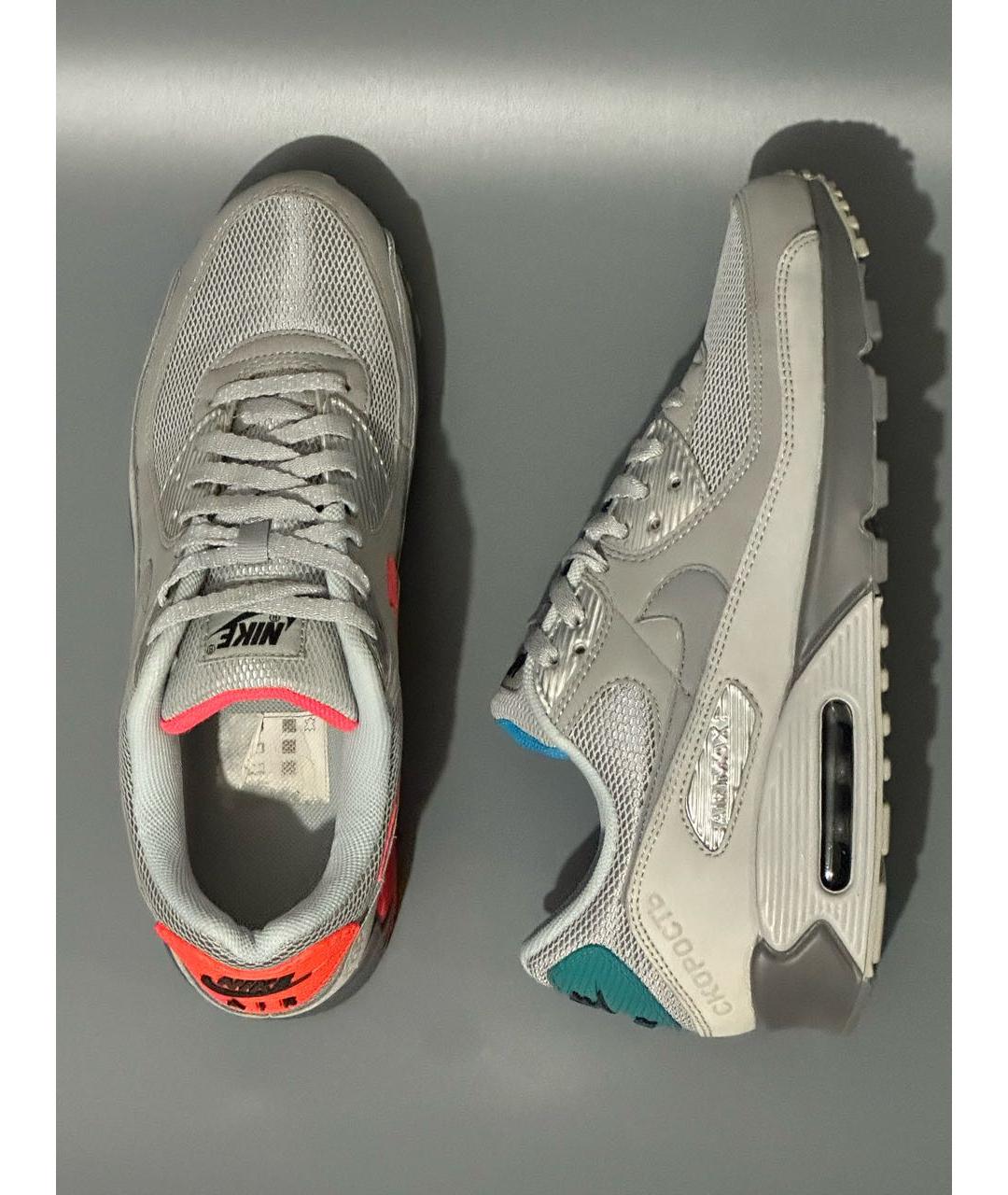 NIKE Антрацитовые нубуковые низкие кроссовки / кеды, фото 3