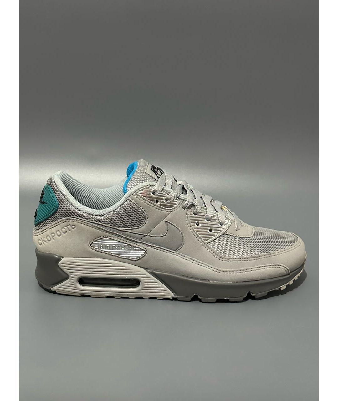 NIKE Антрацитовые нубуковые низкие кроссовки / кеды, фото 9