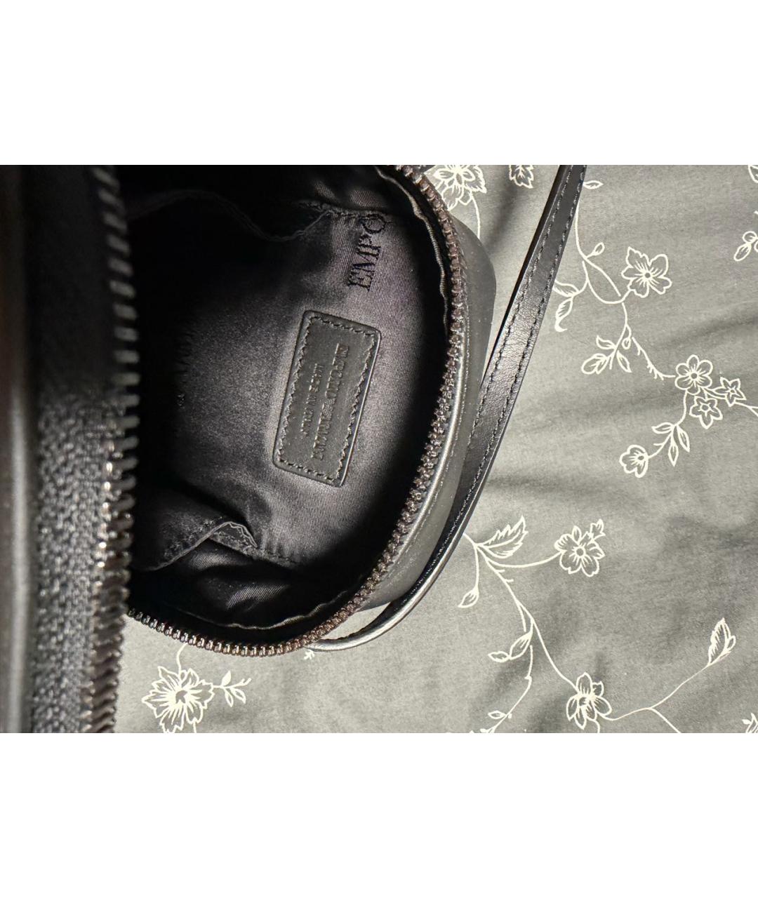 EMPORIO ARMANI Черная кожаная сумка на плечо, фото 4