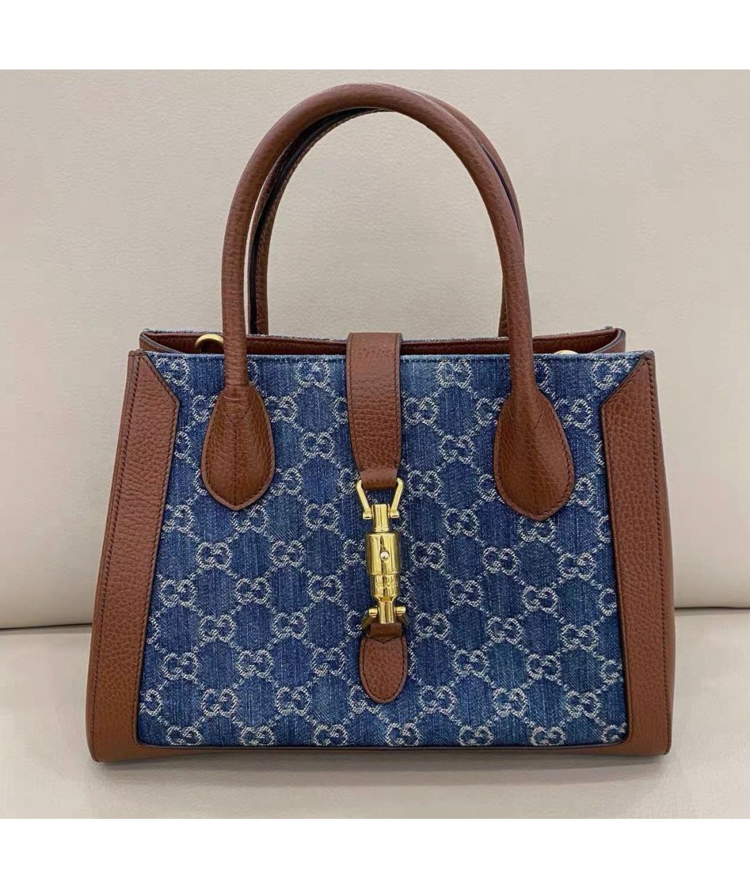 GUCCI Коричневая кожаная сумка с короткими ручками, фото 9
