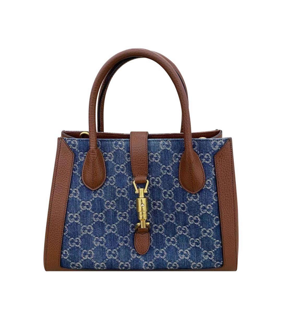 GUCCI Коричневая кожаная сумка с короткими ручками, фото 1