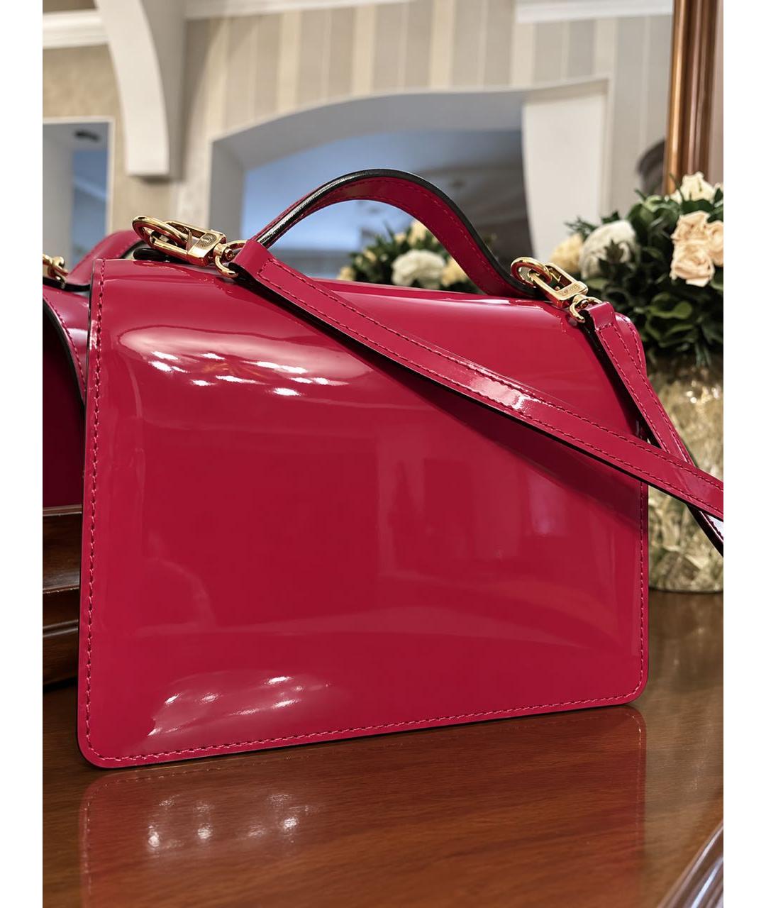 LOUIS VUITTON Коралловая сумка через плечо из лакированной кожи, фото 3