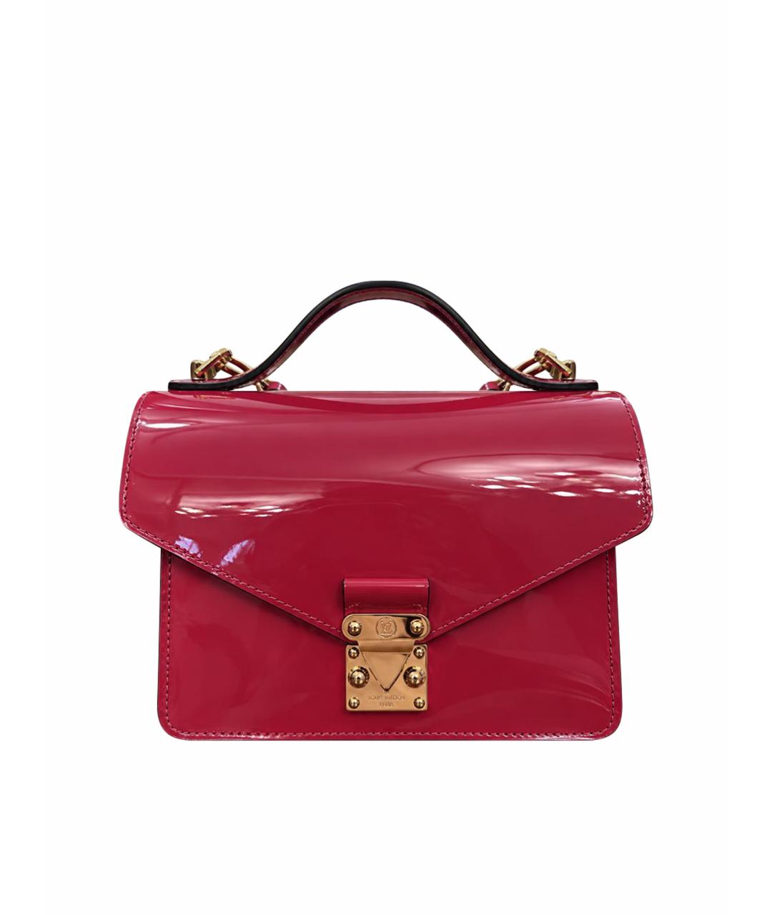 LOUIS VUITTON Коралловая сумка через плечо из лакированной кожи, фото 6