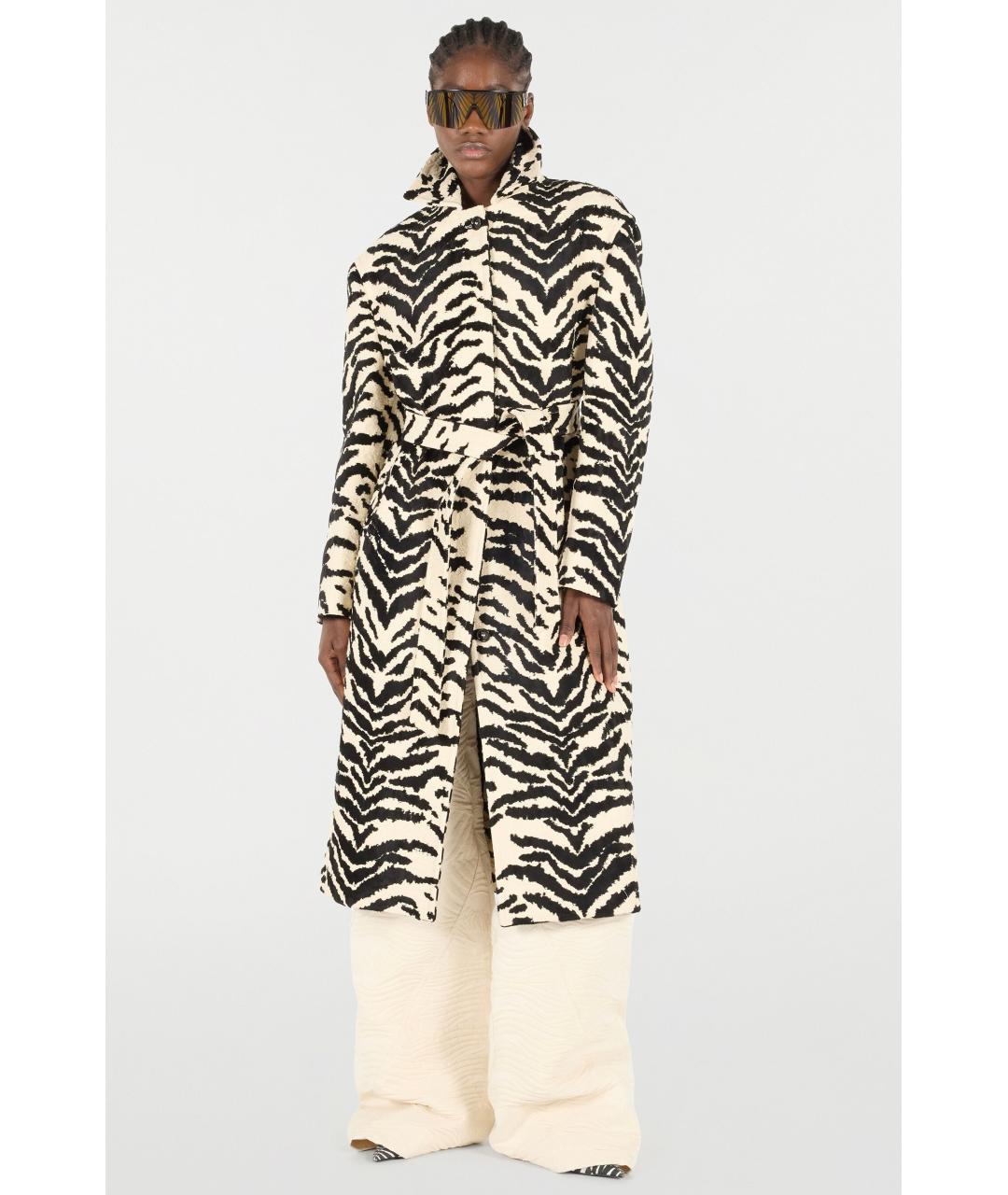 ROBERTO CAVALLI Белое хлопковое пальто, фото 2