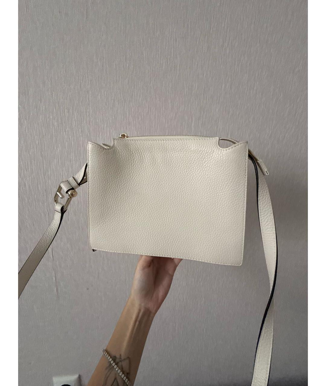 FURLA Белая кожаная сумка через плечо, фото 3