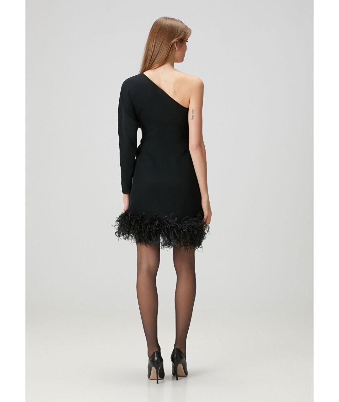 VALENTINO Черное шелковое коктейльное платье, фото 4