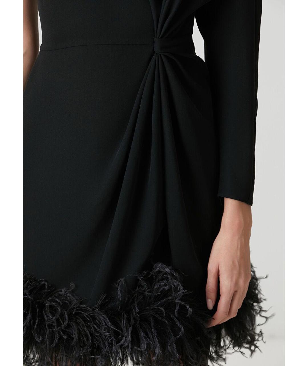VALENTINO Черное шелковое коктейльное платье, фото 5