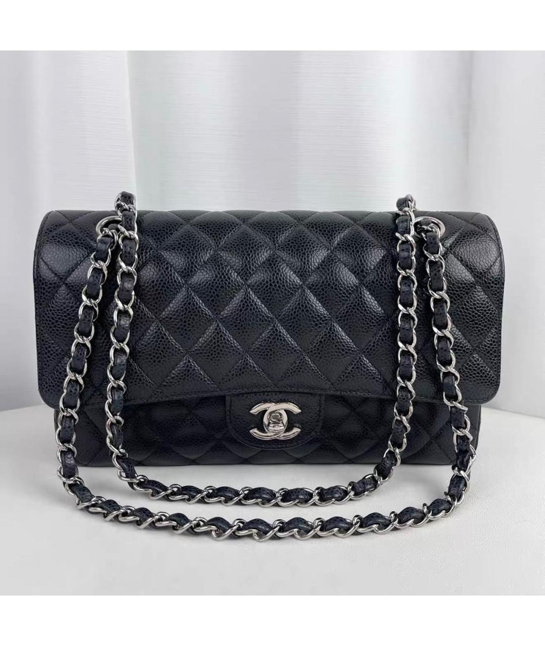 CHANEL Черная кожаная сумка тоут, фото 9