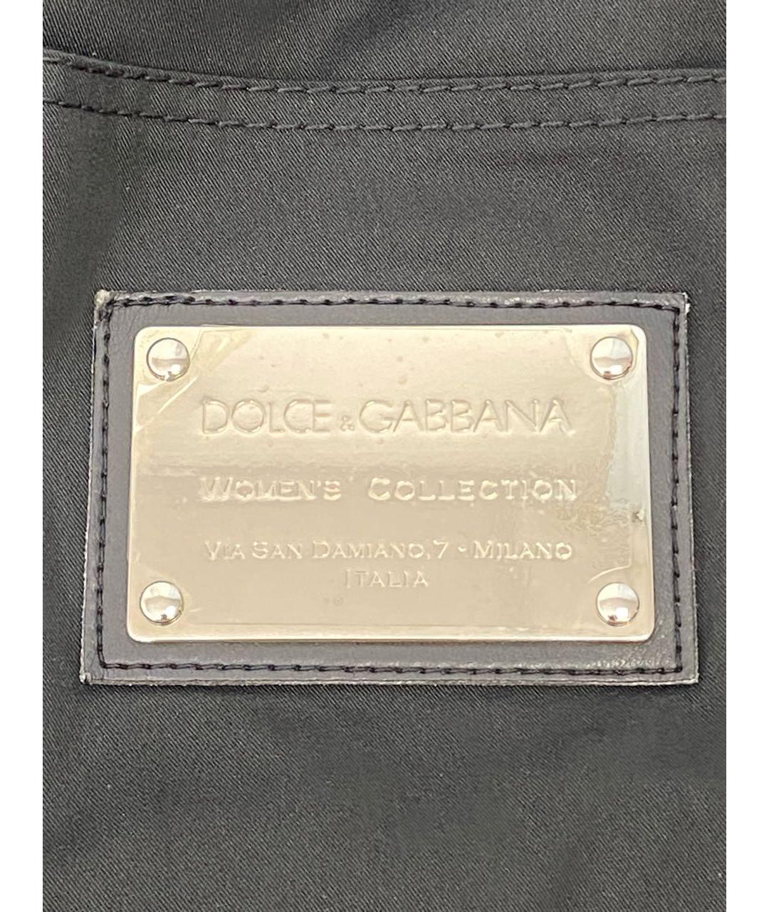 DOLCE&GABBANA Черные хлопковые прямые брюки, фото 4