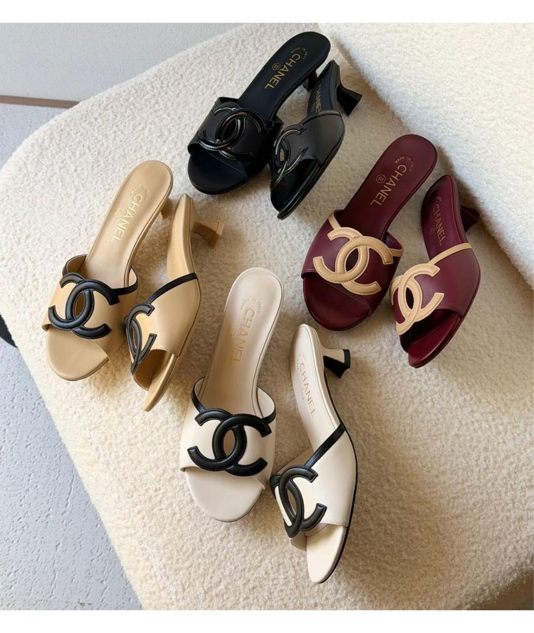CHANEL Бежевые мюли, фото 3