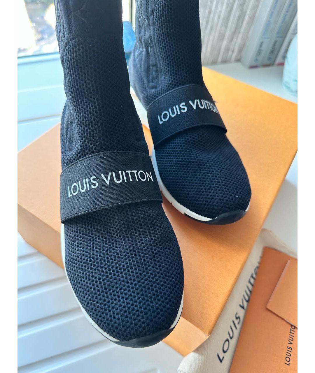 LOUIS VUITTON Черные текстильные кроссовки, фото 3