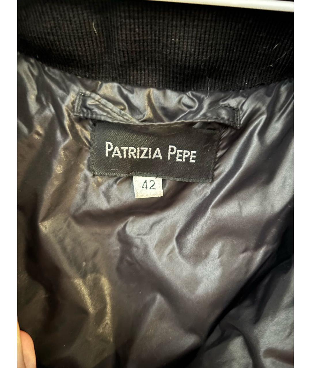 PATRIZIA PEPE Черная полиэстеровая куртка, фото 3