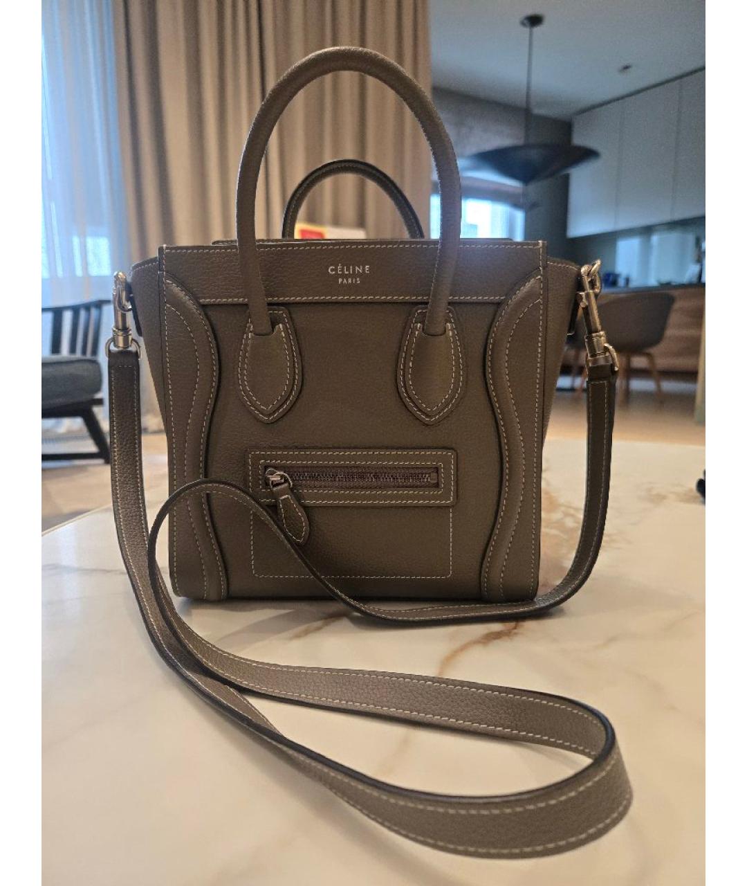 CELINE Кожаная сумка через плечо, фото 5