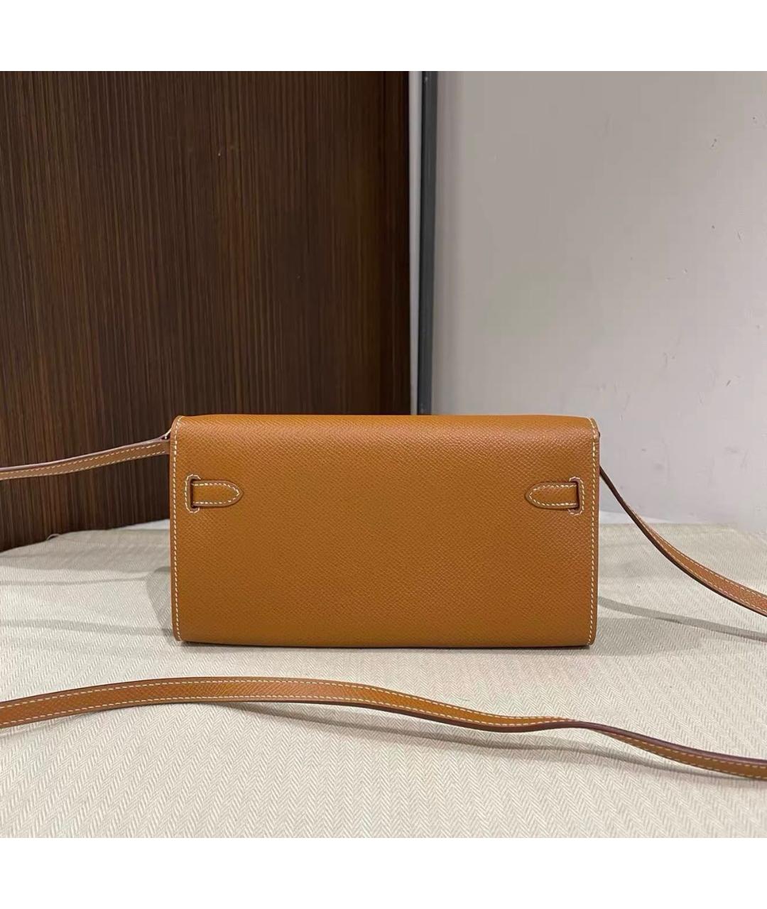 HERMES Коричневая кожаная сумка через плечо, фото 2