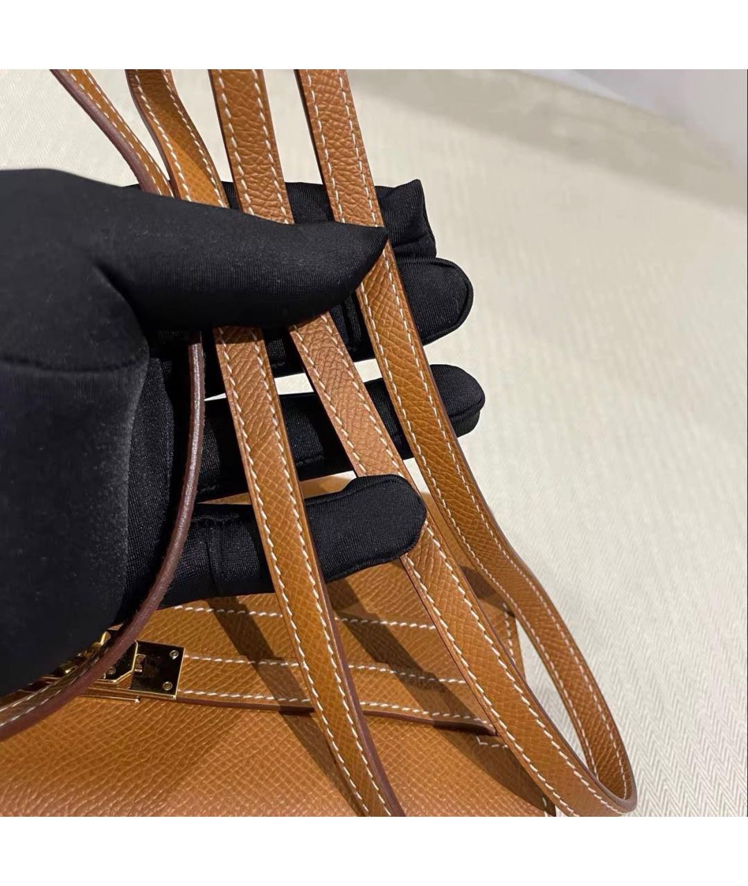 HERMES Коричневая кожаная сумка через плечо, фото 8