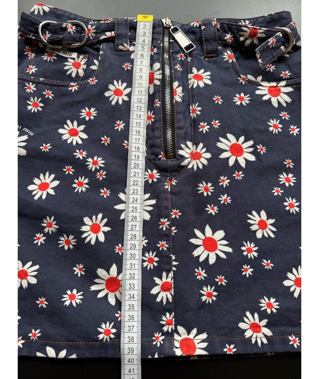 MIU MIU Деним юбка мини, фото 6