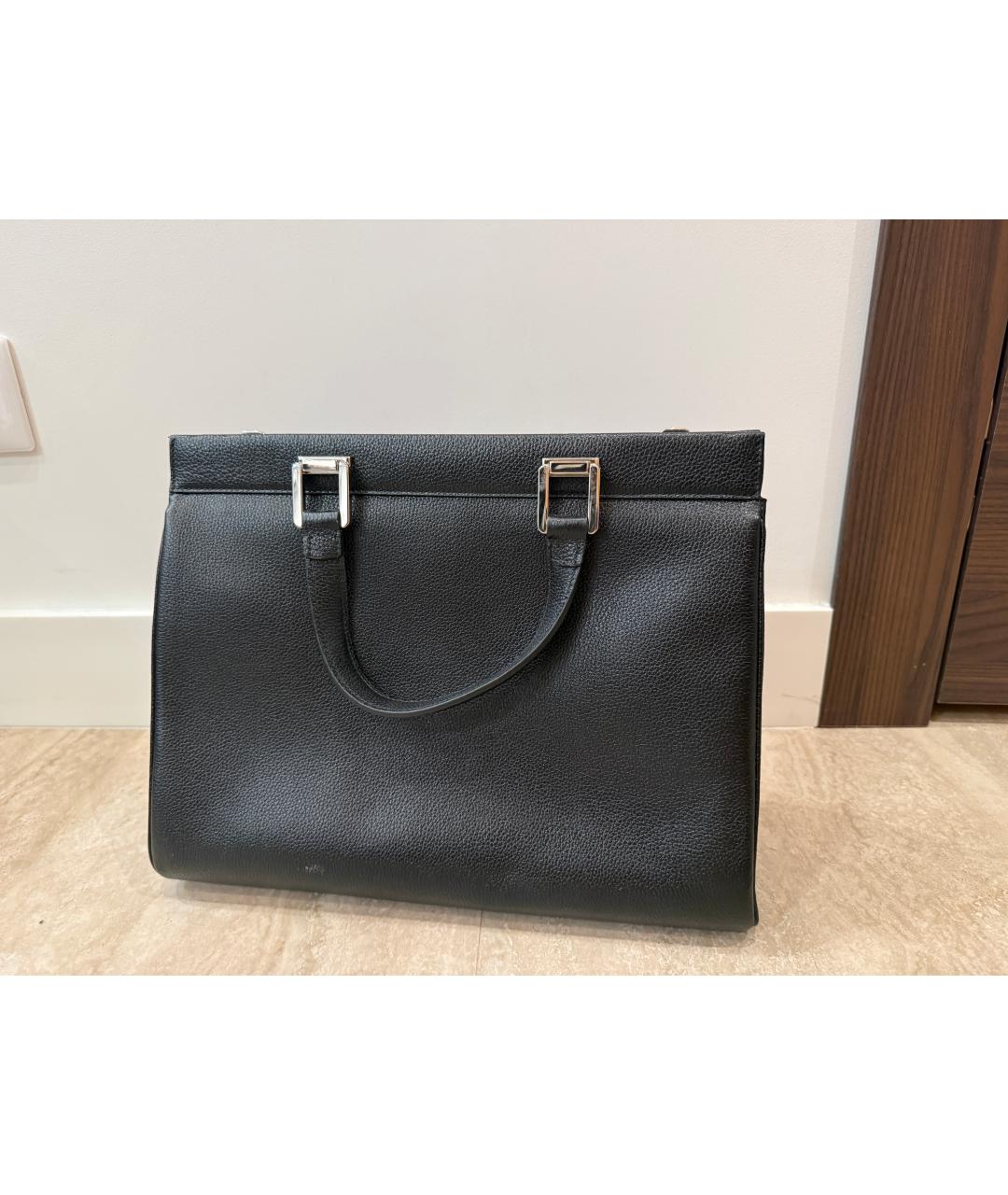GUCCI Черная кожаная сумка с короткими ручками, фото 3