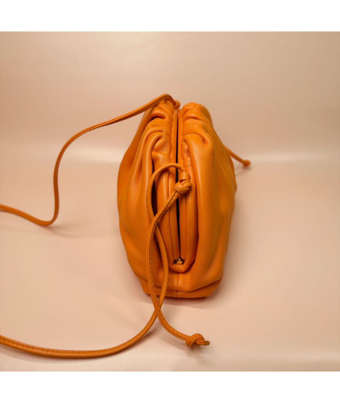 BOTTEGA VENETA Оранжевая кожаная сумка через плечо, фото 2