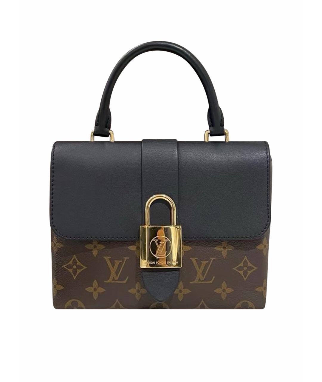 LOUIS VUITTON Черная кожаная сумка через плечо, фото 9