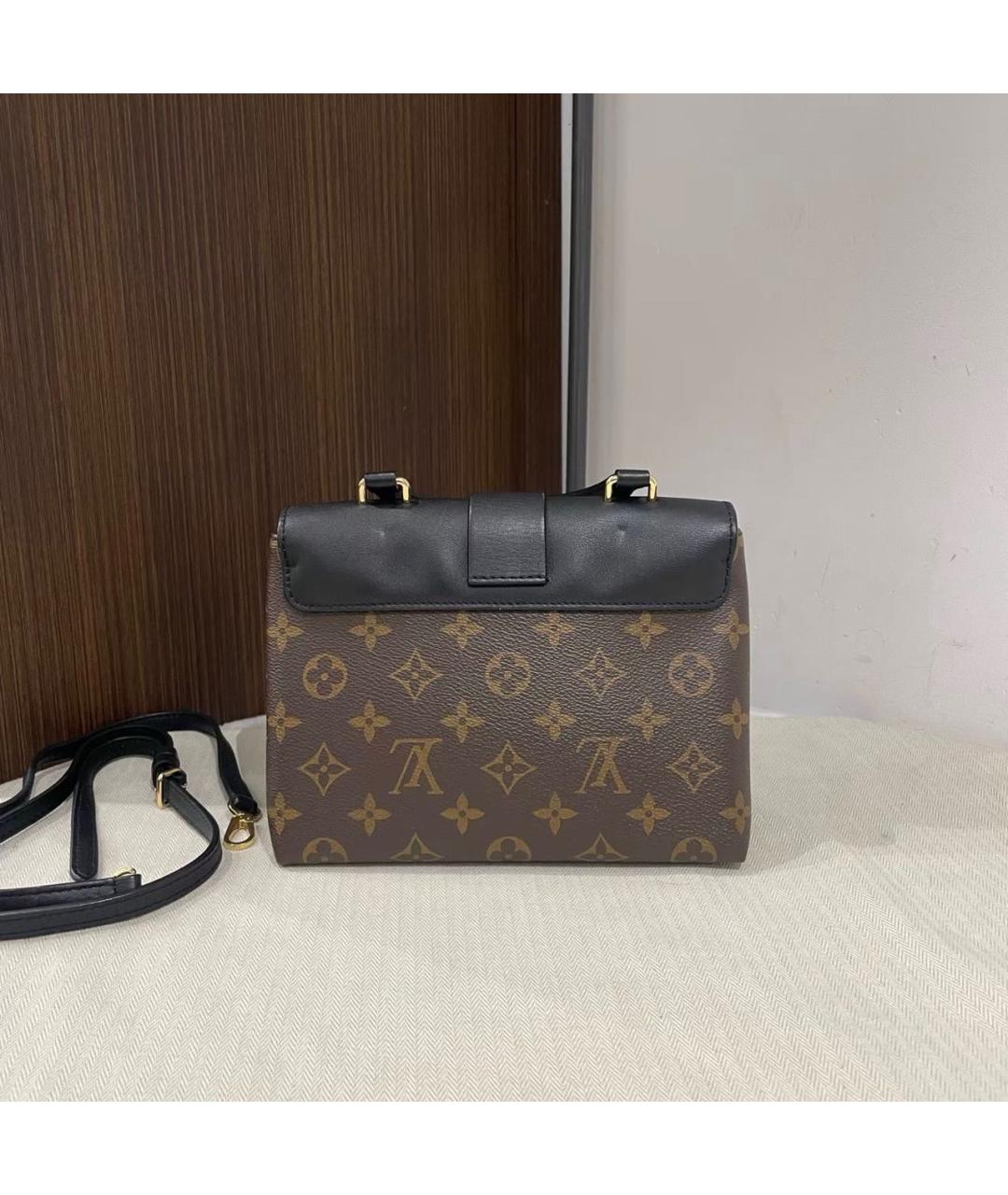 LOUIS VUITTON Черная кожаная сумка через плечо, фото 2