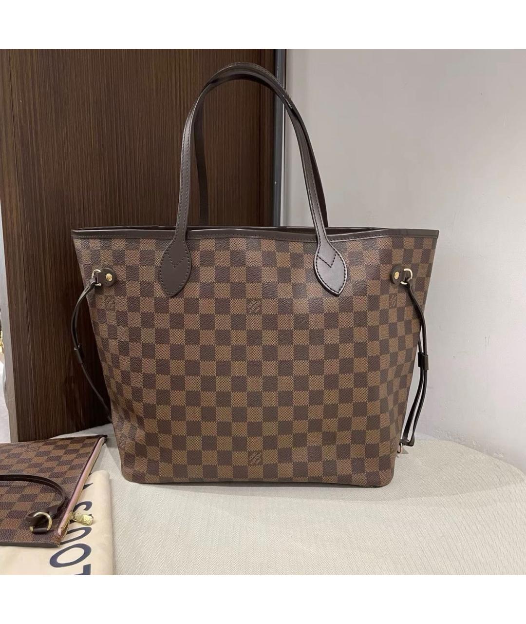 LOUIS VUITTON Коричневая сумка тоут из канвы, фото 2