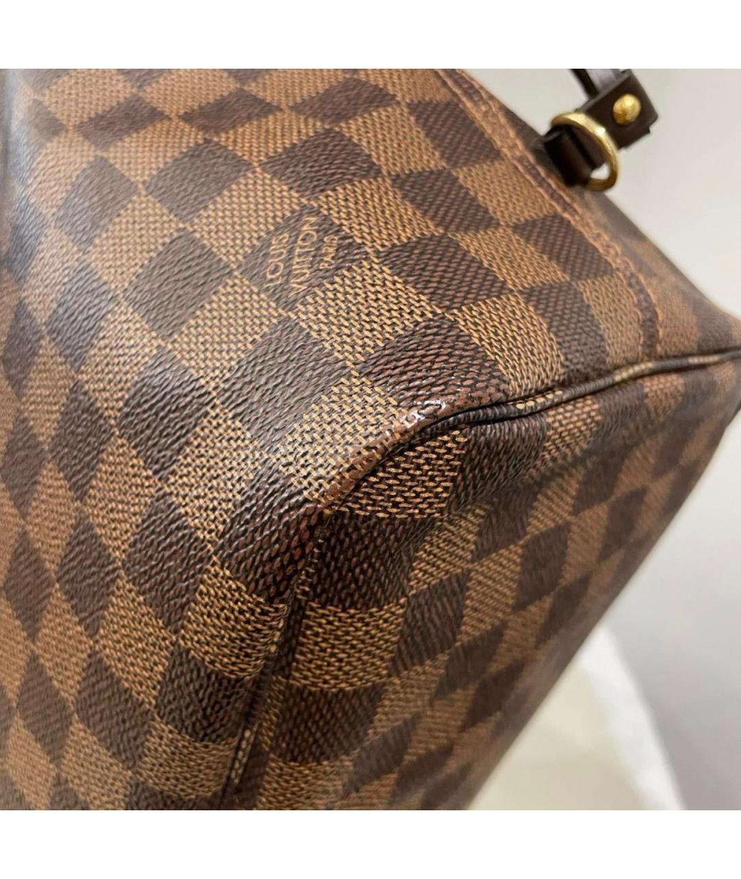 LOUIS VUITTON Коричневая сумка тоут из канвы, фото 7