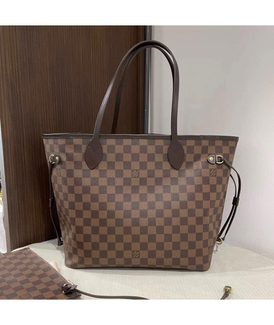 LOUIS VUITTON Коричневая сумка тоут из канвы, фото 8