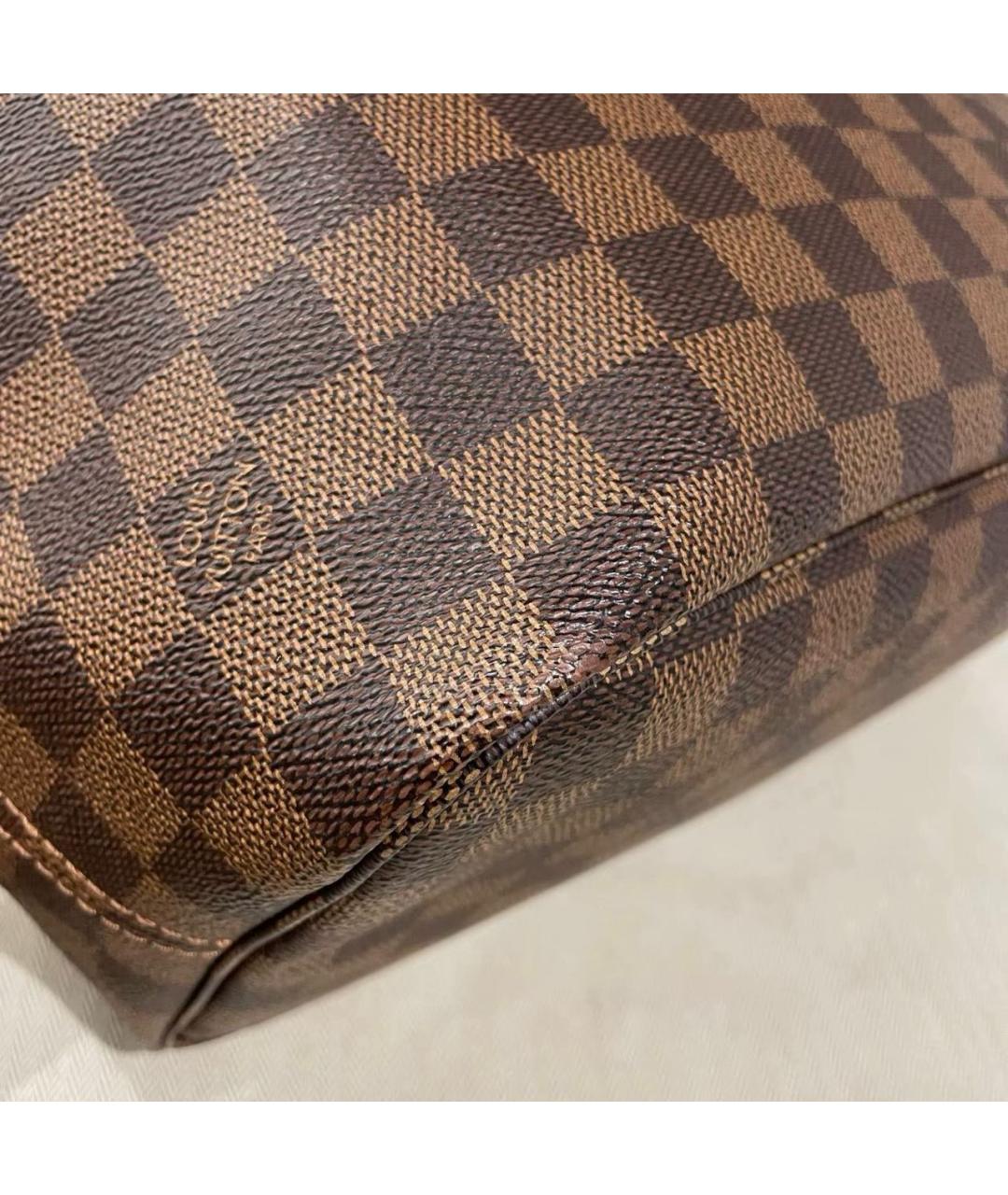 LOUIS VUITTON Коричневая сумка тоут из канвы, фото 5