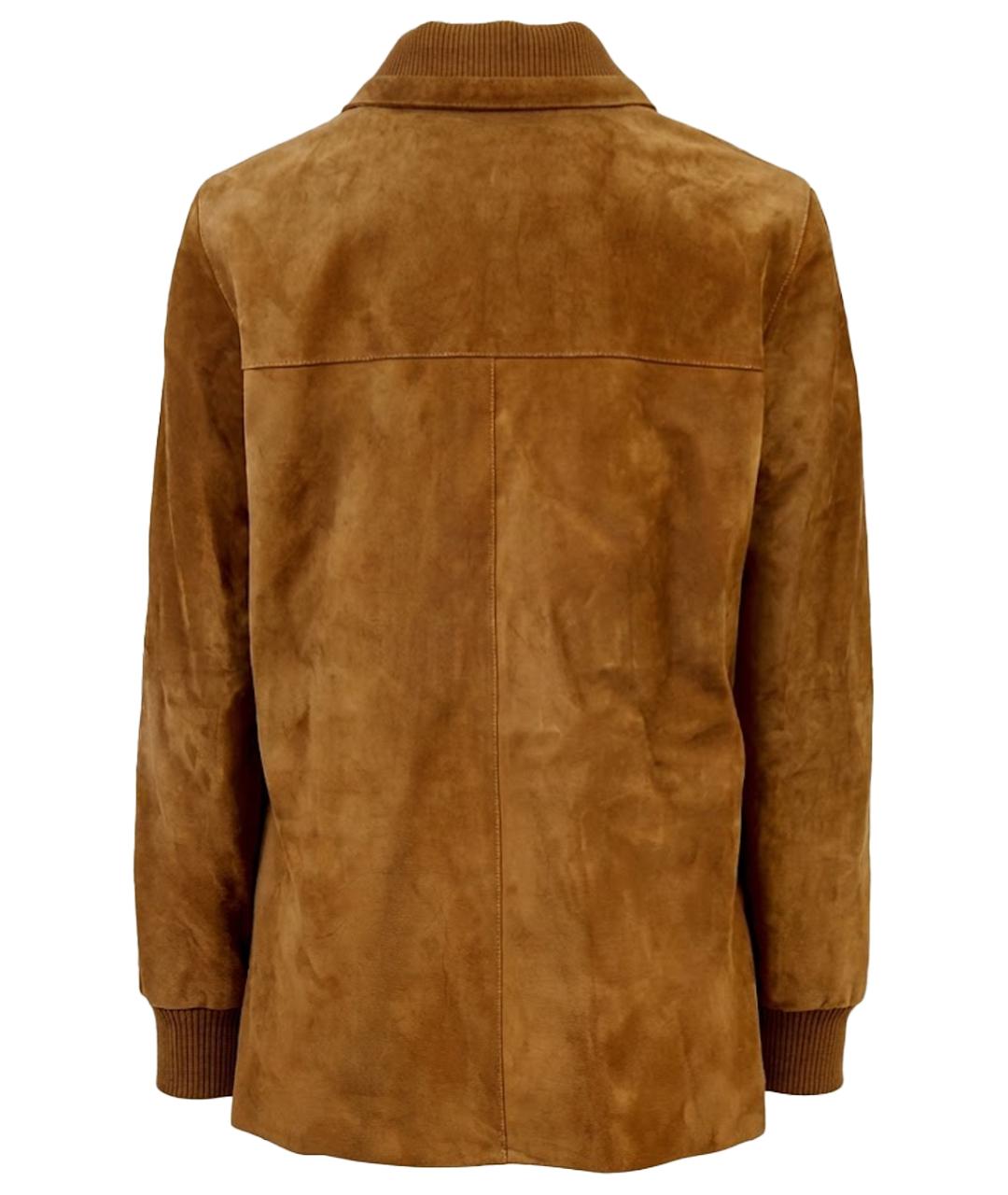 LORO PIANA Коричневая замшевая куртка, фото 10