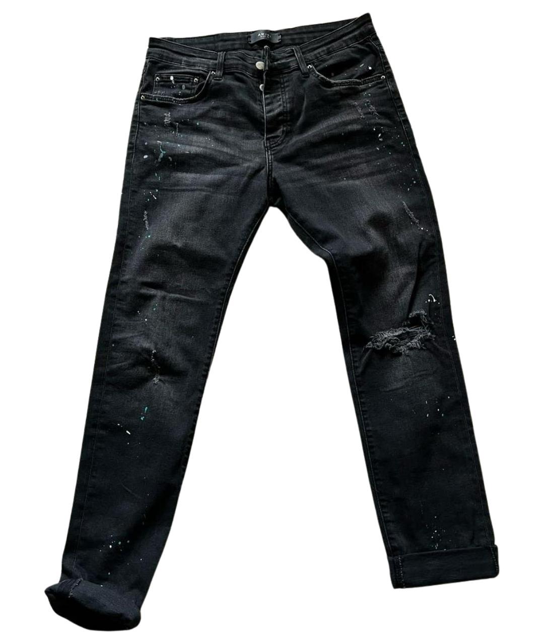 AMIRI Черные хлопковые джинсы скинни, фото 1