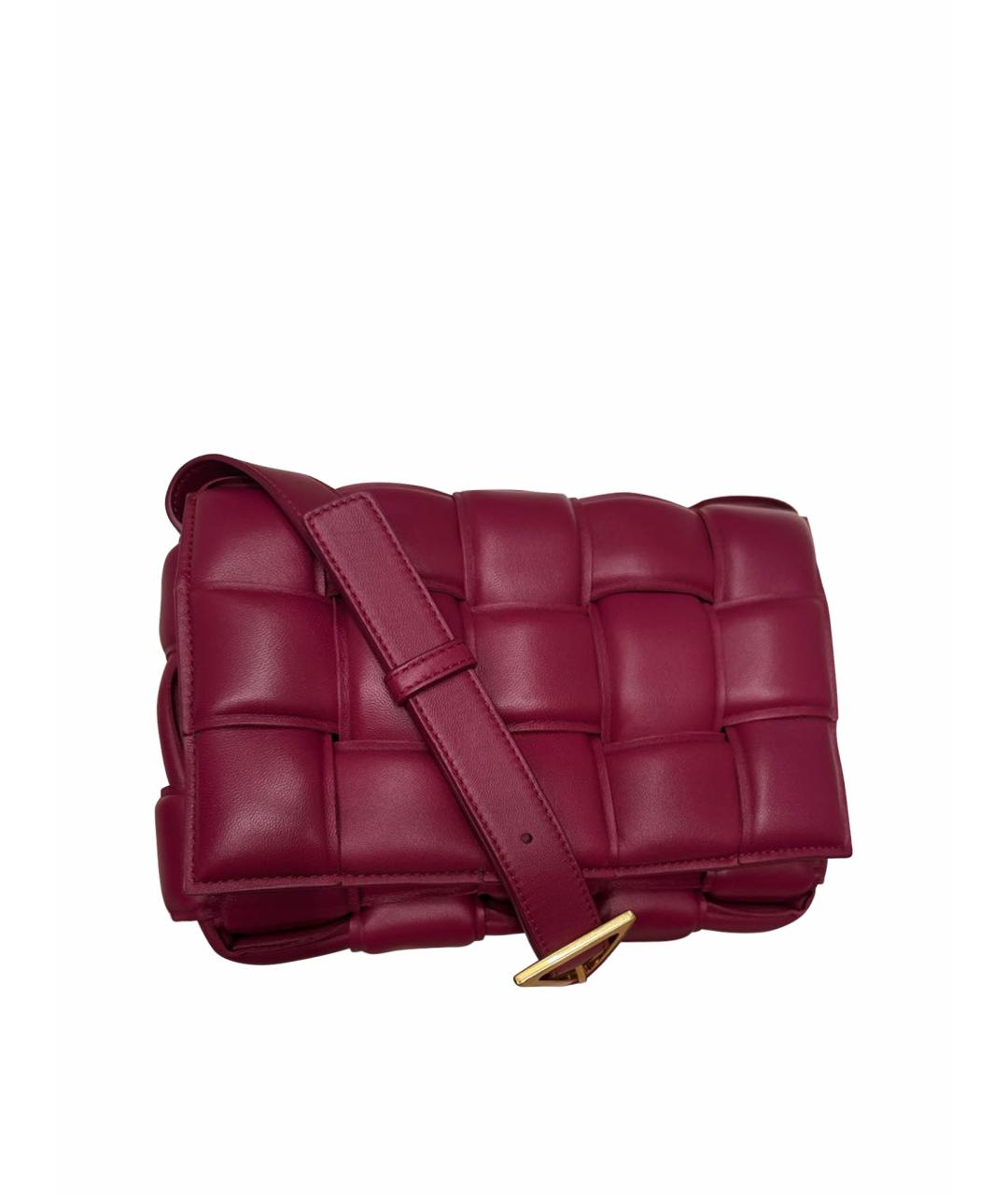 BOTTEGA VENETA Бордовая кожаная сумка через плечо, фото 1