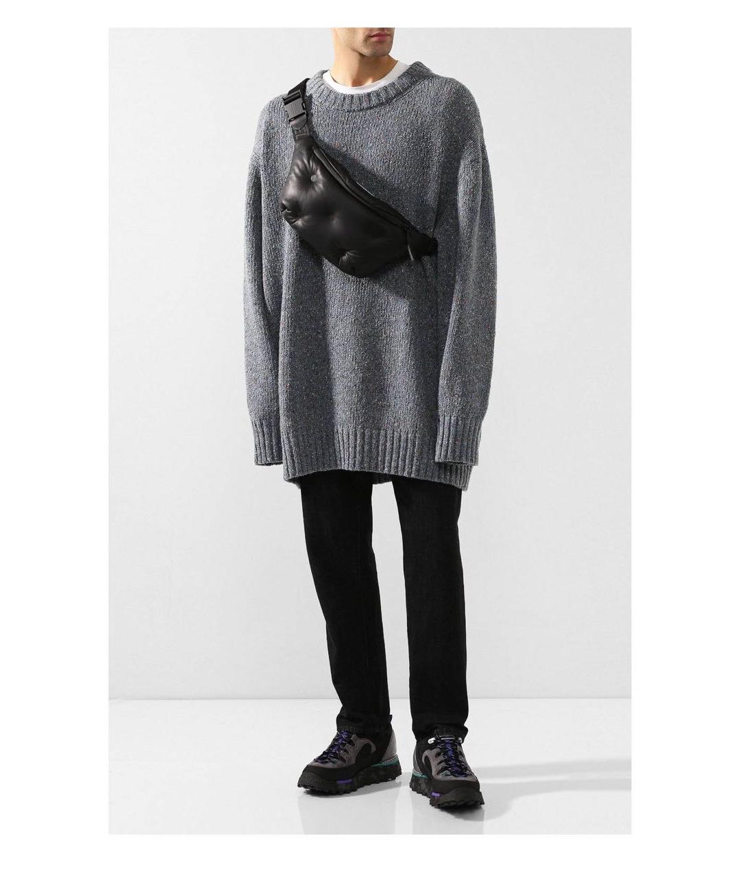 MAISON MARGIELA Черная кожаная поясная сумка, фото 5